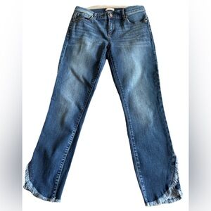 LOFT Modern Skinny Mid Rise Medium Wash  Cropped Denim Jeans Size 4 30x26